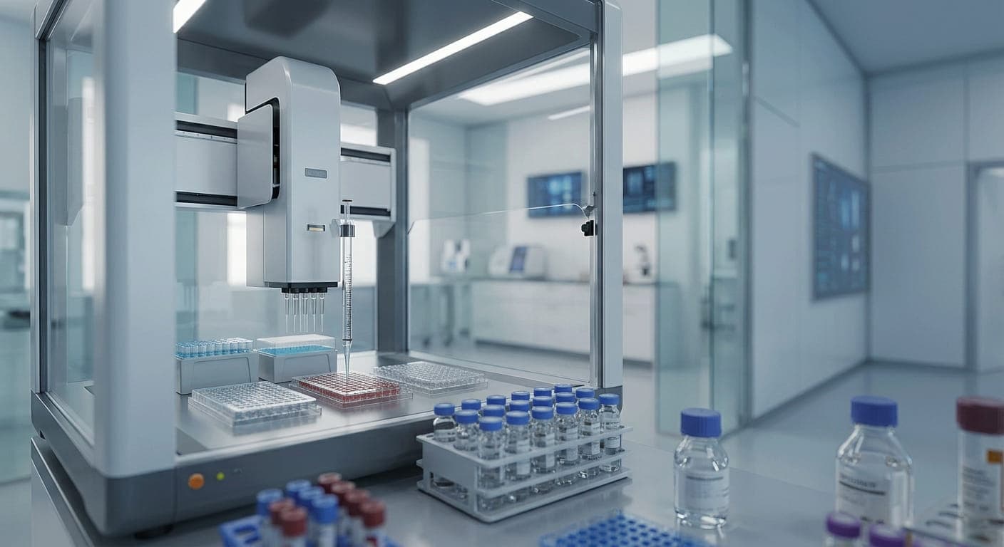 A technician running tests on eCare Lab' cloud-native platform